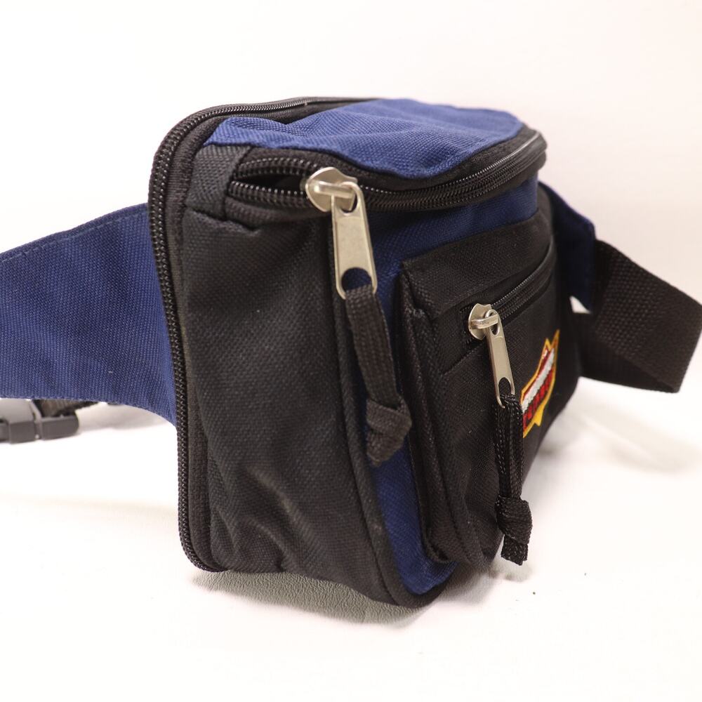 Trail Maker Fanny Pack Unisex Black Blue Nylon Purse Pouch Bag Adjustable Strap - Picture 3 of 15